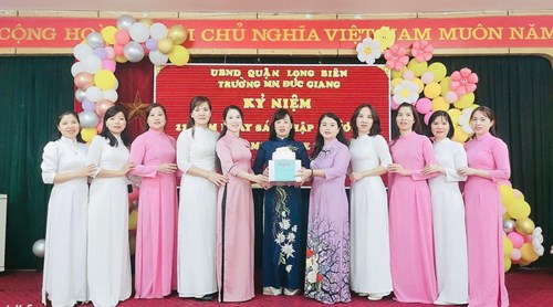 Trường mầm non Đức Giang tổ chức lễ kỷ niệm 11 năm ngày sáp nhập trường Mầm non Đức Giang và trường Mầm non Tissue Sông Đuống