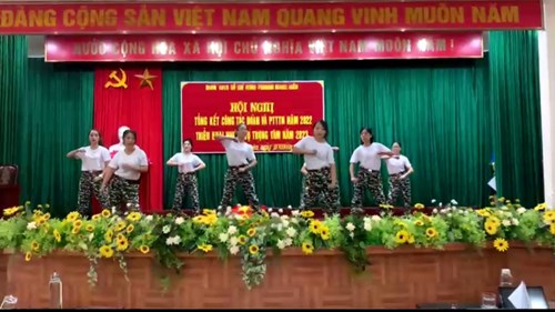 Bài múa  Nối vòng tay lớn  tại UBND Phường Giang Biên tại Hội nghị tổng kết công tác đoàn và phong trào thanh thiếu niên năm 2022