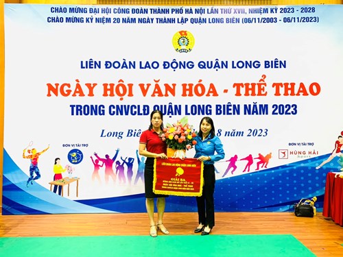  Trường mầm non Giang Biên tham dự  Ngày hội văn hóa thể thao trong CNVCLĐ quận Long Biên năm 2023 