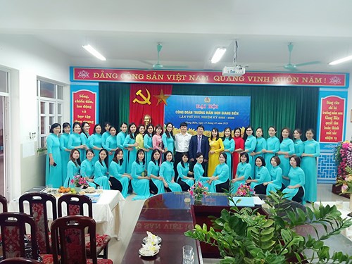 Đại Hội công đoàn trường mầm non Giang Biên lần thứ VIII nhiệm kỳ 2023- 2028