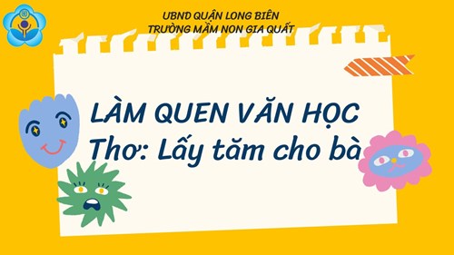 LQVH: Thơi  Lấy tăm cho bà  GV: Phạm Thanh Huệ