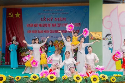 Cô giáo Nguyễn Kim Thoan - Gương điển hình tiên tiến của Trường MN Gia Thượng 