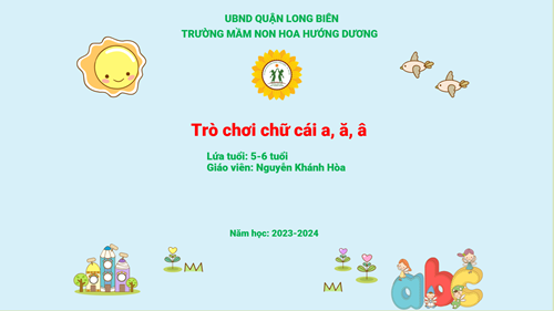 LQCV: Trò chơi với chữ cái a ă â- GV: Nguyễn Khánh Hòa