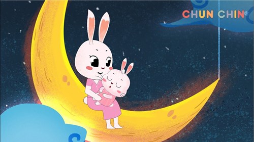 Moon and baby | Chun Chin | Nhạc thiếu nhi vui nhộn