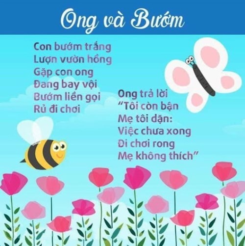Bài thơ Ong và bướm (Nhược Thủy)