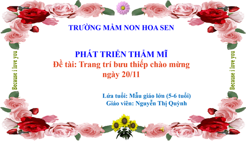 Trang trí bưu thiếp chào mừng ngày nhà giáo Việt Nam 20/11
