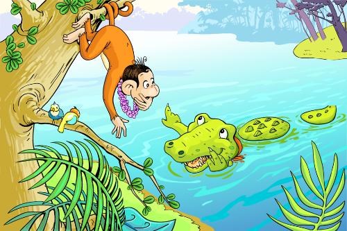 Truyện: Cá sấu và khỉ