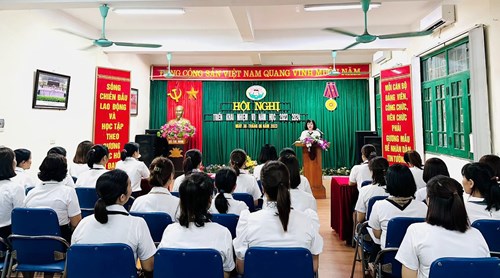 Trường mầm non Hoa Sen tổ chức Hội nghị triển khai nhiệm vụ năm học 2023-2024.