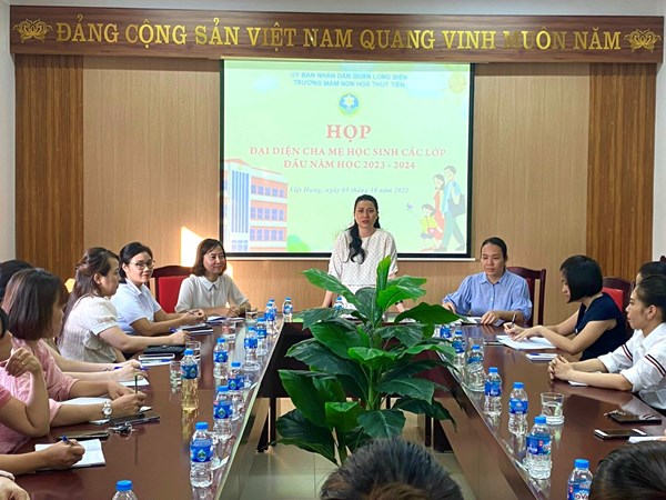 Trường mầm non Hoa Thuỷ Tiên tổ chức họp phụ huynh học sinh đầu năm học 2023-2024