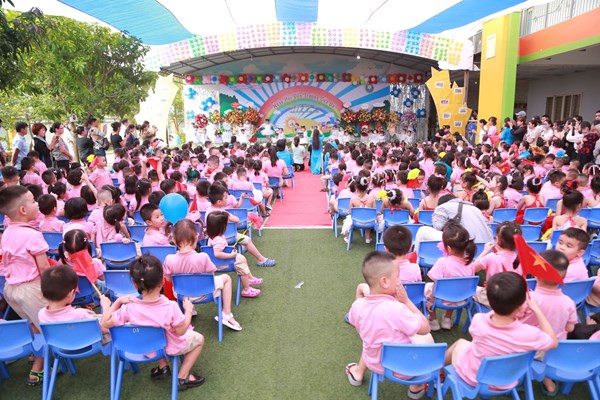 Các bé trường mầm non Hoa Thuỷ Tiên hân hoan trong  Ngày hội đến trường của bé  năm học 2023 - 2024