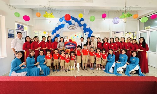 Trường Mầm non Hoa Trạng Nguyên khánh thành cụm công trình Công đoàn hường tới chào mừng kỷ niệm 20 năm Ngày thành lập quận Long Biên (06/11/2003- 06/11/2023)