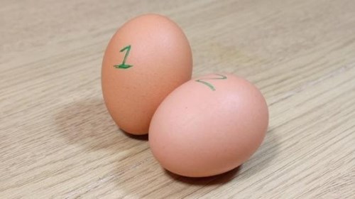 Phân biệt trứng sống và trứng chín