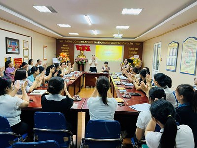 Công đoàn trường mầm non Hồng Tiến tổ chức tổng kết hoạt động Công đoàn năm học 2023-2024