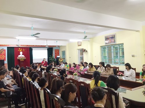 Trường mầm non Long Biên tổ chức Hội nghị “ Đối thoại lãnh đạo nhà trường và cán bộ giáo viên nhân viên trường mầm non Long Biên”. 