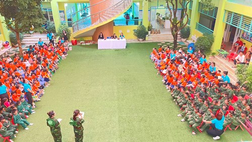 Trường mầm non Long Biên tổ chức chương trình “Bé là chiến sỹ tí hon” mùa 1 năm học 2023- 2024