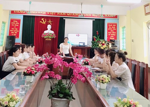 Chi bộ trường mầm non Long Biên tổ chức sinh hoạt chuyên đề theo Kế hoạch số 117-KH/QU ngày 11/4/2023 của Quận ủy Long Biên.