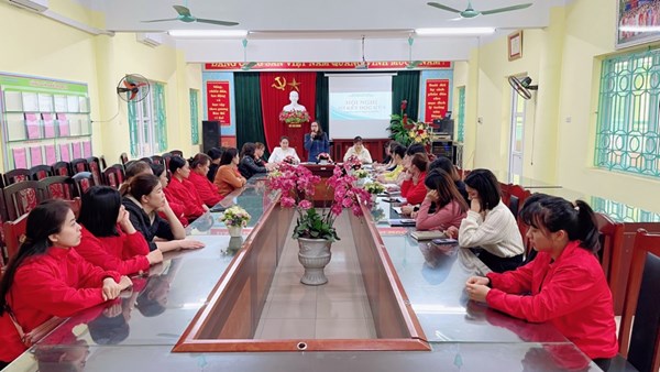 Trường mầm non Long Biên tổ chức Hội nghị sơ kết học kỳ I năm học 2023- 2024