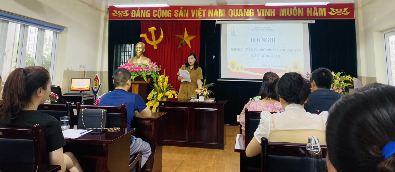 Trường mầm non Long Biên A tổ chức họp ban đại diện cha mẹ học sinh đầu năm học 2023 - 2024