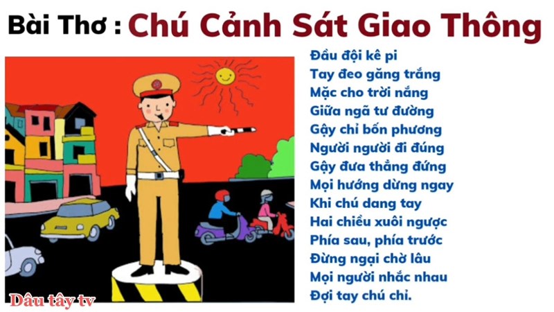 Bài thơ: Chú cảnh sát giao thông