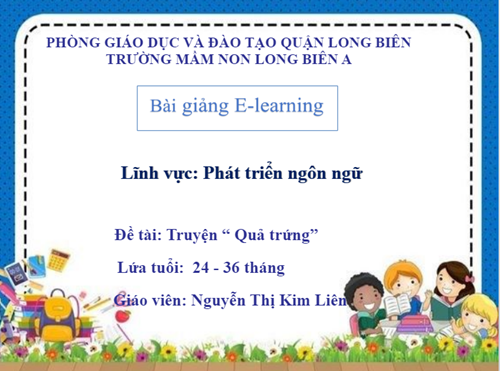 Bài giảng E-learning PTNN: Truyện   Quả trứng  