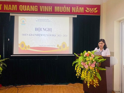 Trường MN Long Biên A tổ chức  Hội nghị triển khai nhiệm vụ năm học 2023-2024 