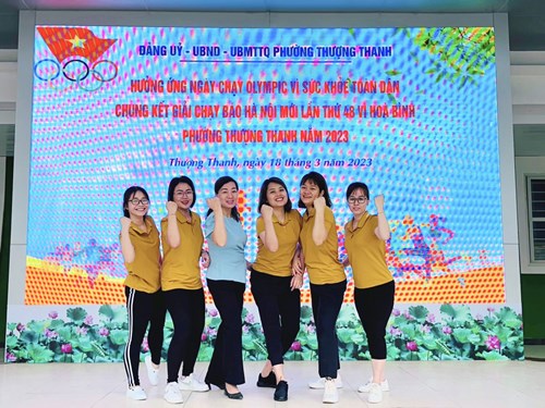 Công đoàn trường MN Nắng Mai hưởng ứng   Ngày chạy Olympic vì sức khỏe toàn dân, giải chạy báo Hà Nội mới lần thứ 48 vì hòa bình phường Thượng Thanh năm 2023