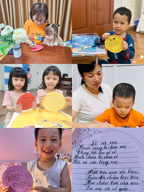 Nhân ngày Nhà giáo Việt Nam 20/11 - Lớp  B1 vẽ những bức tranh thật đẹp,thật tuyệt vời để tặng các cô.