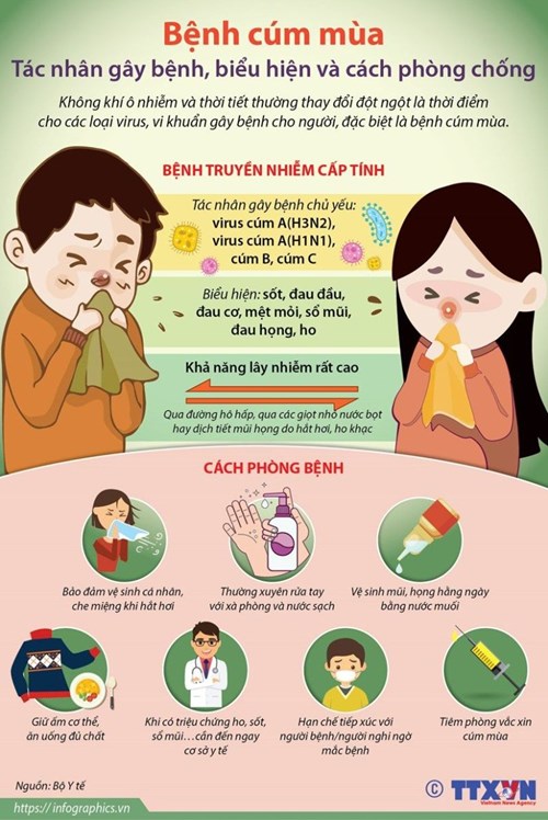 Bệnh cúm mùa : Tác nhân gây bệnh , biểu hện và cách phòng chống .