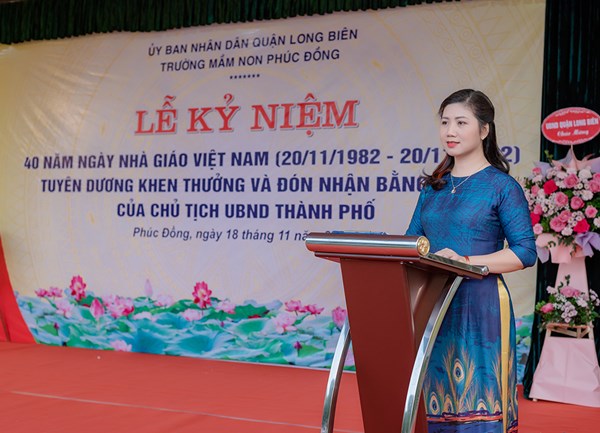 Lễ Kỷ Niệm 40 năm ngày Nhà giáo Việt Nam (20/11/1982 - 20/11/2022). Tuyên dương khen thưởng và đón nhận Bằng khen  của Chủ tịch UBND Thành phố.