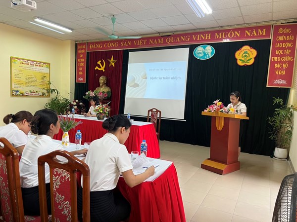 Chi bộ MN Phúc Lợi tổ chức hội nghị sinh hoạt chính trị tư tưởng thực hiện chỉ thị 24 CT/TU ngày 07/08/2023 của Ban TV Thành ủy Hà Nội.