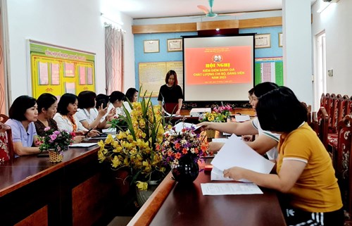 Chi bộ mầm non Sơn Ca tổ chức kiểm điểm đánh giá tập thể chi bộ, cá nhân các Đảng viên năm 2023