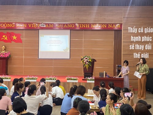 Trường mầm non Tân Mai tham gia lớp tập huấn bồi dưỡng chuyên đề:  Phương pháp dạy và học kích thích tư duy cho trẻ trong trường mầm non  