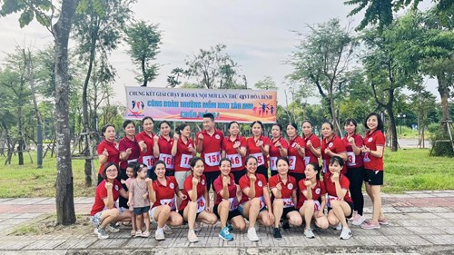 Công Đoàn Trường Mầm non Tân Mai đã tổ chức Giải chạy báo Hà Nội mới lần thứ 48 – Vì hòa bình năm 2023.