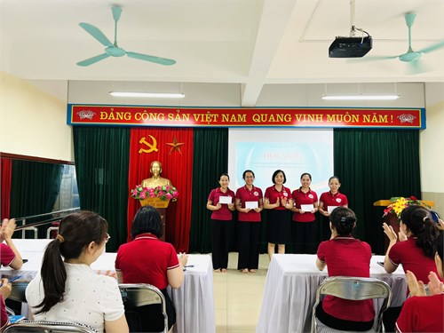 Công đoàn trường MN Tân Mai tổ chức Hội nghị tổng kết hoạt động công đoàn năm học 2023 – 2024