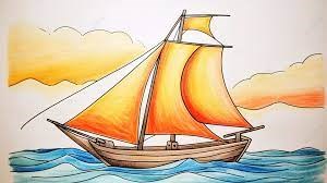 Vẽ và tô màu thuyền buồm