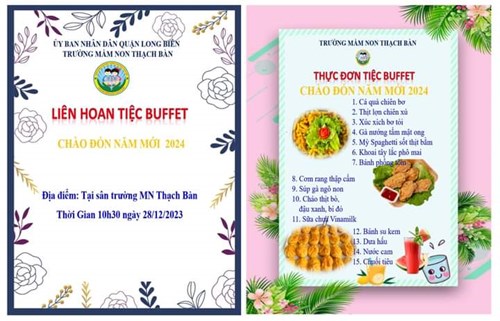 Thông báo Liên hoan tiệc buffe tại trường MN Thạch Bàn