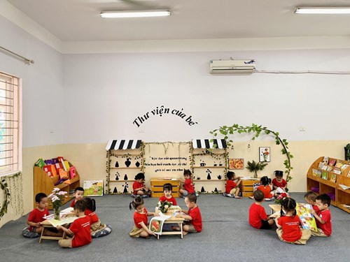 Trường mầm non Thượng Thanh tổ chức ngày hội đọc sách cho các bé