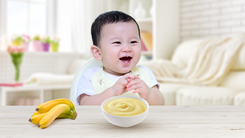 Cho trẻ dùng bột ăn dặm lúc 4 tháng tuổi để làm quen có thể gây hại đến hệ tiêu hóa