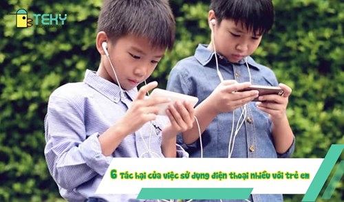 6 tác hại của việc sử dụng điện thoại nhiều đối với trẻ em