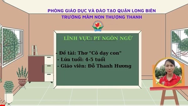 Thơ: Cô dạy con- Khối MGN- GV: Đỗ Thanh Hương