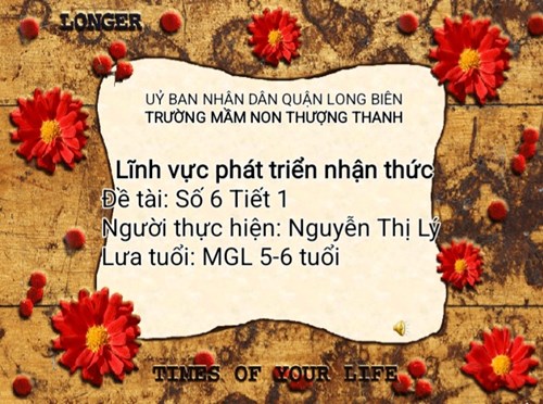 Lĩnh vực phát triển nhận thức đề tài số 6 tiết 1 GV Nguyễn Thị Lý MGL A2
