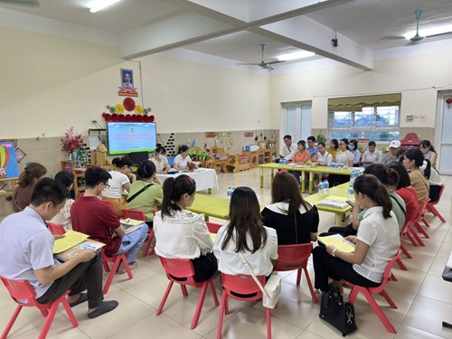 Trường MN Tràng An tổ chức họp phụ huynh cuối năm học 2022 - 2023