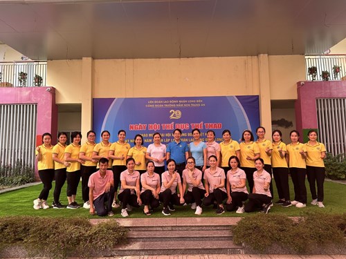 Công đoàn Trường MN Tràng An tổ chức Ngày hội thể dục thể thao Chào mừng Đại hội XIII công đoàn Việt Nam và kỷ niệm 20 năm thành lập Liên đoàn lao động quận Long Biên ( 09/12/2003- 09/12/2023).