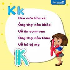 Bài thơ giúp bé làm quen chữ cái K