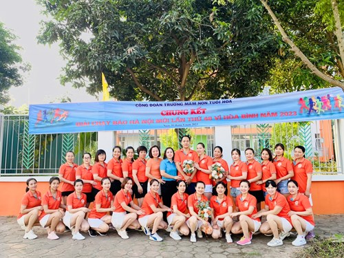 Công đoàn trường MN Tuổi Hoa tổ chức “Chung kết Giải chạy báo Hà Nội mới lần thứ 48”