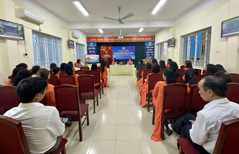 Trường mầm non Việt Hưng tổ chức Đại hội Công đoàn cơ sở lần thứ VI, nhiệm kỳ 2023 – 2028 