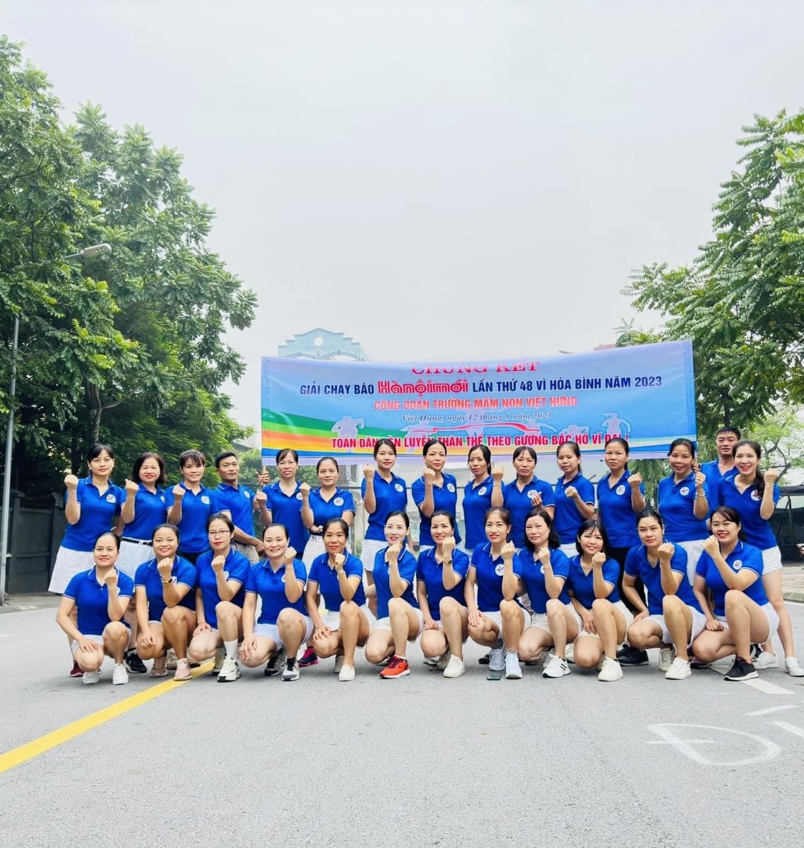 Trường Mầm non Việt Hưng tổ chức  Giải chạy Báo Hà Nội mới lần thứ 48 vì Hoà Bình  năm 2023 
