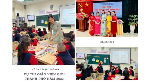 Cô giáo Phạm Thúy Hoa với Hội thi giáo viên dạy giỏi  Cấp Thành phố năm học 2022-2023.