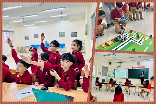Không khí sôi động của cuộc thi StemFest tại trường Tiểu học Ái Mộ A