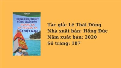 Giới thiệu sách tháng 4/2023 Cuốn sách: “Những điều cần biết về  hai quần đảo Hoàng Sa và Trường Sa của Việt Nam”